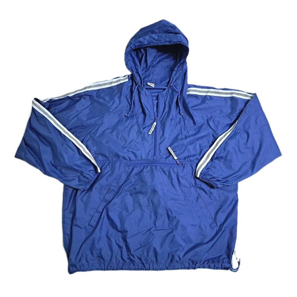 Vintage 90’s Old Navy Anorak Rain Jacket Mens Large Blue Pullover Windbreaker